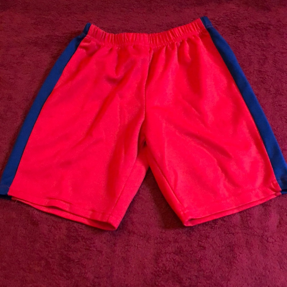 Size S (6/7) red pajama bottoms with a blue stripe on both sides